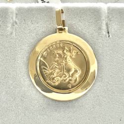 Pingente Ouro 18K Medalha São Jorge