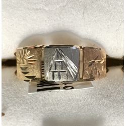 Anel Ouro 18K Tricolor Tema...