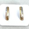 Brinco Ouro 18K Tricolor Faixa