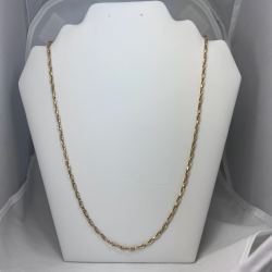 Corrente Ouro 18K Elo Cartier Dupla 60cm