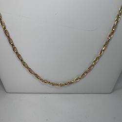 Corrente Ouro 18K Elo Cartier Dupla 60cm