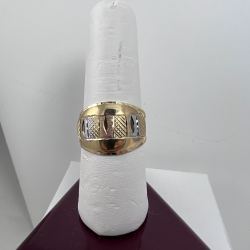 Anel Ouro 18K Tricolor Dois...