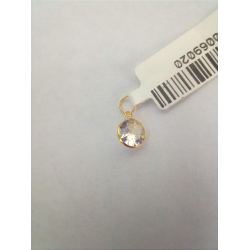 Pingente Ouro 18K Ponto de Luz Zirconia