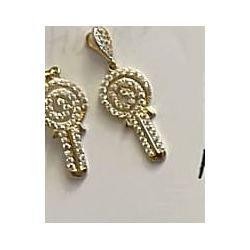 Pingente Ouro 18K Pirulito Com Zirconias