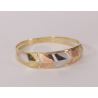 Anel Ouro 18K Tricolor Chapa Com Setas