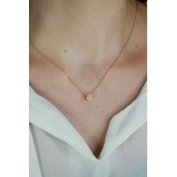 Pingente Ouro 18K Hexágono Pequeno Com Zircônia Branca 6mm