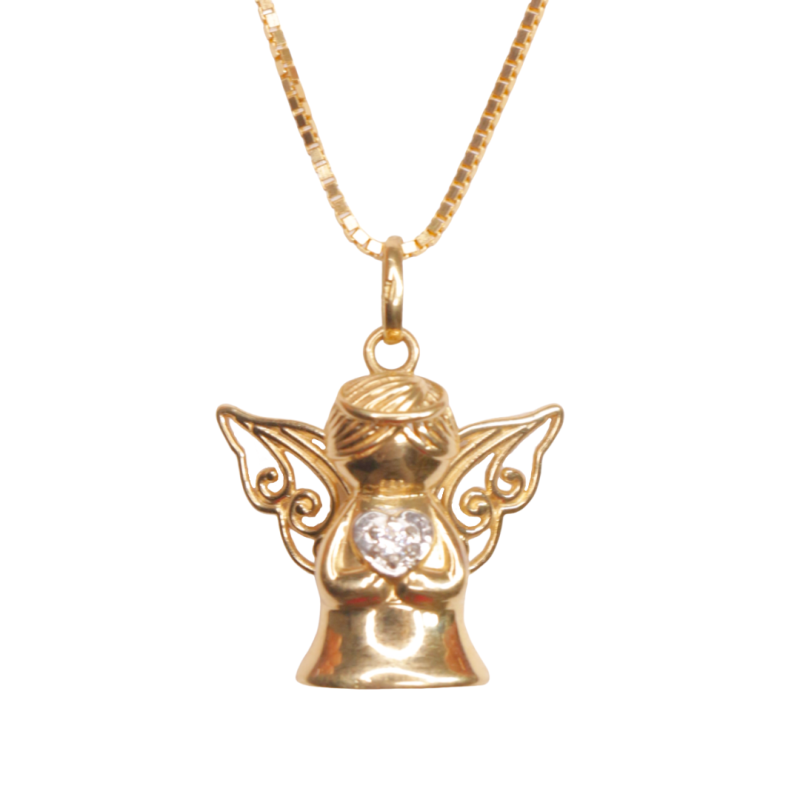 Pingente Ouro 18k Anjo