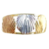 Anel Ouro 18K Tricolor Três Conchas