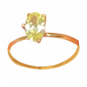 Anel Ouro 18K Com Pedra Verde