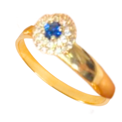 Anel Ouro 18K Redondo Com...