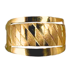 Anel Ouro 18K Dois Aros Com...