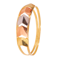 Anel Ouro 18K Tricolor...