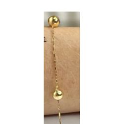 Pulseira Ouro 18K Cartier 18cm Com 4 bolas 6mm