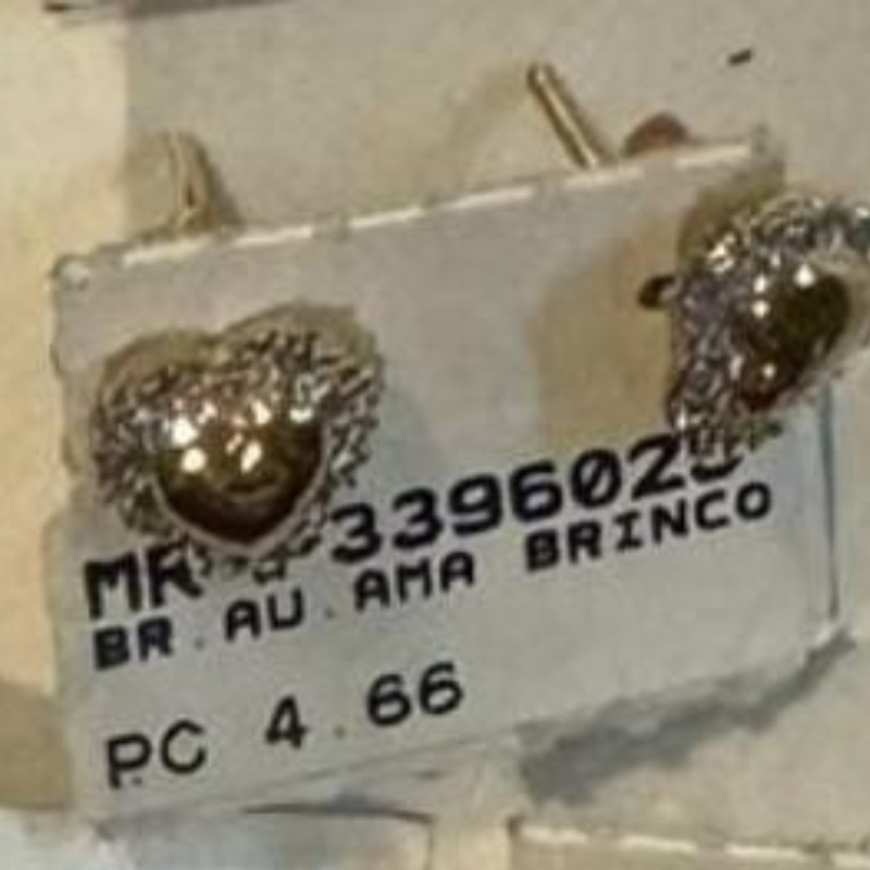 BRINCO CORAÇÃO  18K  COM MOLDE  DE ZIRCONIA