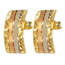 Brinco Ouro 18K Tricolor...