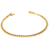 Pulseira Ouro 18K Riviera Tennis Zircônia Branca 2mm