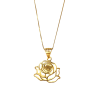 Pingente Ouro 18K Flor Com Fecho Tela