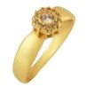 Anel Ouro 18K Flor Zirconia