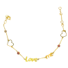 PULSEIRA OURO 18K LOVE ME COM ZIRCONIAS