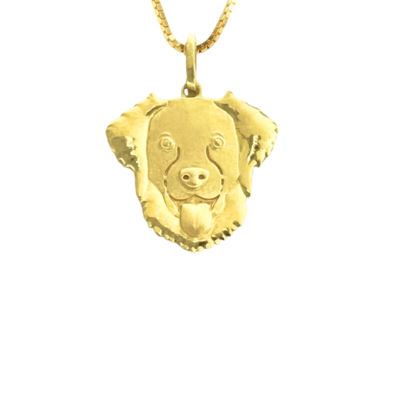 Pingente Ouro 18K Cachorro Chapa