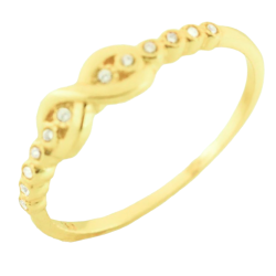 Anel Ouro 18K Infinito Com...