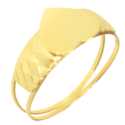 Anel Ouro 18K Dois Aros Com...