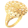 Anel Ouro 18K Flor Tela Grande