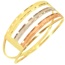 Anel Ouro 18K Tricolor...