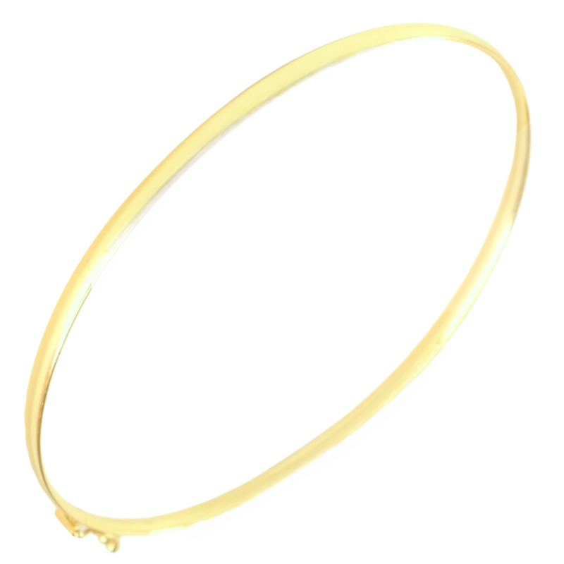 Bracelete Ouro 18K Oval Fio Redondo