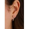 BRINCO Ouro 18K Ear Cuff Com Zirconias