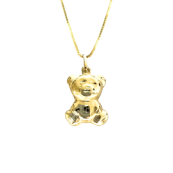 Pingente Ouro 18K Urso Liso...